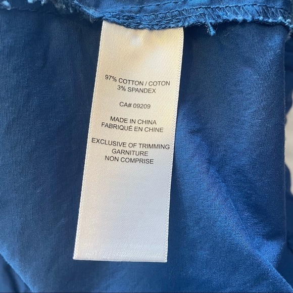 Cleo blue ruffle full front canvas  jacket coat spring summer fall - Picture 11 of 13